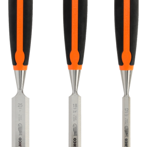 Juego de formones con mango de goma (3 piezas / caja de cartón)  424P-S3-EUR