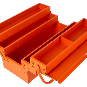 Caja de herramientas metalicas con 5 compartimientos medidas.