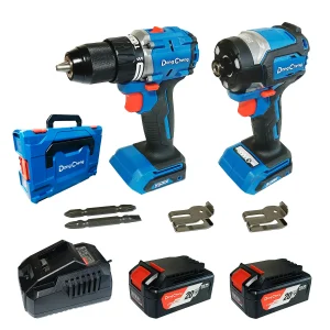 Kit Atornillador impacto inalámbrico DCPL208 + Taladro Percutor DCJZ2060I