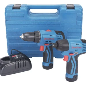 Kit atornillador 10mm + atornillador de impacto inalambrico 12v